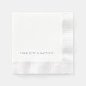 Lavender Gepersonaliseerde Namen Geconcentreerd Tr Servet (Voorkant)