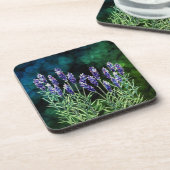 Lavender geschilderd met waterverven bier onderzetter (Linkerzijde)