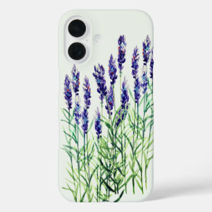 Lavender geschilderd met waterverven iPhone 16 hoesje