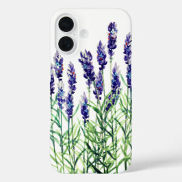 Lavender geschilderd met waterverven iPhone 16 hoesje