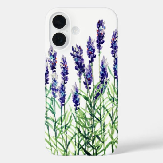 Lavender geschilderd met waterverven Case-Mate iPhone case (Achterkant)