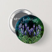 Lavender geschilderd met waterverven ronde button 5,7 cm (Voorkant /achterkant)