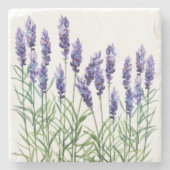 Lavender geschilderd met waterverven stenen onderzetter (Voorkant)