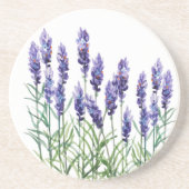 Lavender geschilderd met waterverven zandsteen onderzetter (Voorkant)
