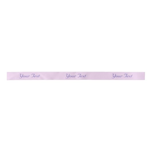 Lavender Gift Ribbon Uw eigen tekst Satijnen Lint (Voorkant)