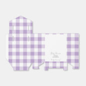 Lavender Gingham Baby shower Dank u Bedankdoosjes (Uitgevouwen)