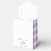 Lavender Gingham Baby shower Dank u Bedankdoosjes (Geopend)