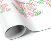 Lavender Gingham Floral Pattern Wrapping Paper Cadeaupapier (Rol Hoek)