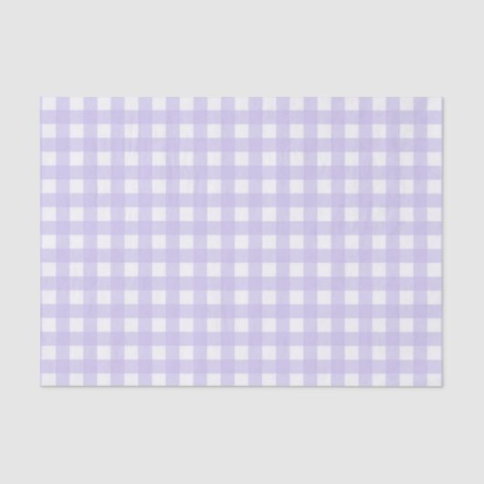 lavender Gingham Gecontroleerd Patroon Tissuepapier (Voorkant)