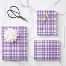 Lavender Gingham inpakpapier