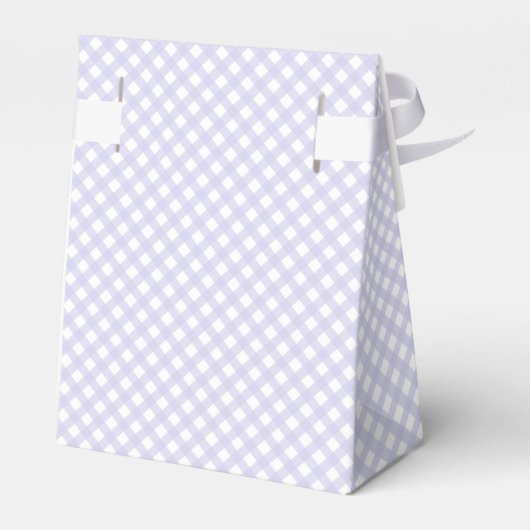 Lavender Gingham Pattern Baby shower Dank u wel Bedankdoosjes (Achterkant)