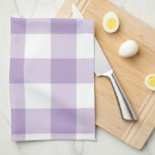 Lavender Gingham Pattern Theedoek (Quarter Fold)