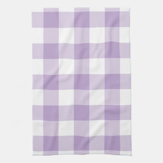 Lavender Gingham Pattern Theedoek (Verticaal)