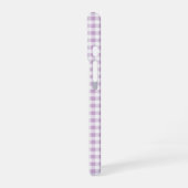 Lavender Gingham Phone Case iPhone 16 Hoesje (Linkerkant)