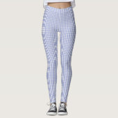 Lavender Gingham Pset Pattern Leggings (Voorkant)