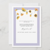 Lavender Gingham Sunflower Generic Baby shower Kaart (Achterkant)