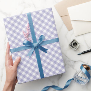 Lavender Gingham. Verpakkingspapier Cadeaupapier