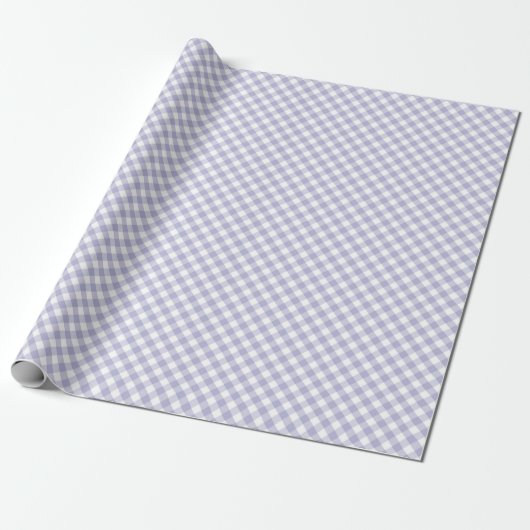 Lavender Gingham. Verpakkingspapier Cadeaupapier (Uitgerold)
