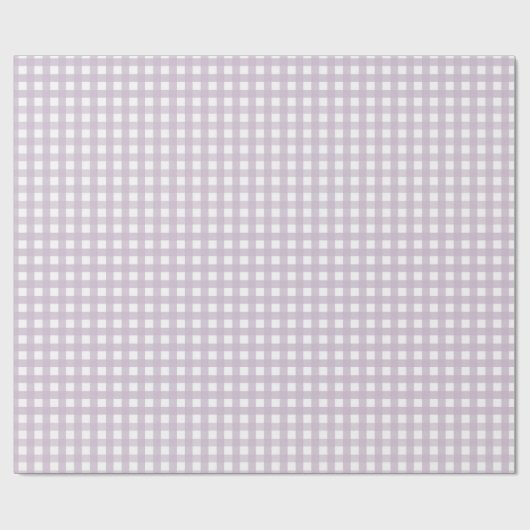 Lavender Gingham Wrapping Paper Cadeaupapier (Vlak)