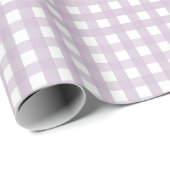 Lavender Gingham Wrapping Paper Cadeaupapier (Rol Hoek)