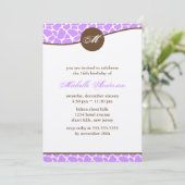 Lavender Giraffe Pattern Birthday Kaart (Staand voorkant)