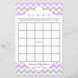 Lavender girl Bingo purse baby shower TWO GAME SET