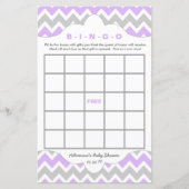 Lavender girl Bingo purse baby shower TWO GAME SET (Voorkant)
