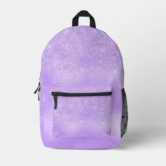 Lavender Glitter Bedrukte Rugzak (Voorkant)