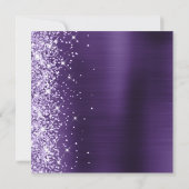 Lavender Glitter Dark Violet Folie 30th Birthday Kaart (Achterkant)