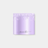 Lavender Glitter Drips Shimmer Post-it® Notes (Voorkant)