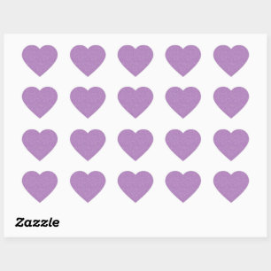 Lavender Glitter Hart Sticker