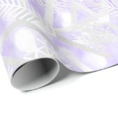 Lavender Glitter Kerstfeestdagen Snowflakes Cadeaupapier (Rol Hoek)