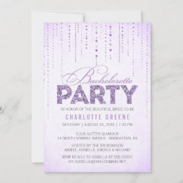Lavender Glitter Kijk Bachelorette Party Kaart
