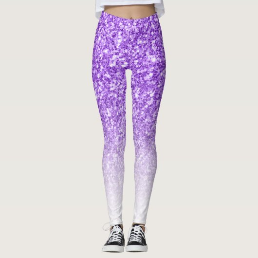 Lavender Glitter Leggings (Voorkant)