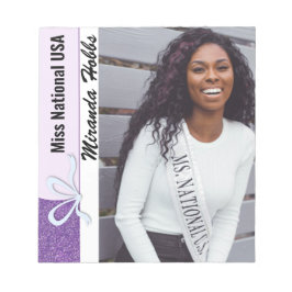 Lavender Glitter - Op maat gemaakte pageant handte Notitieblok