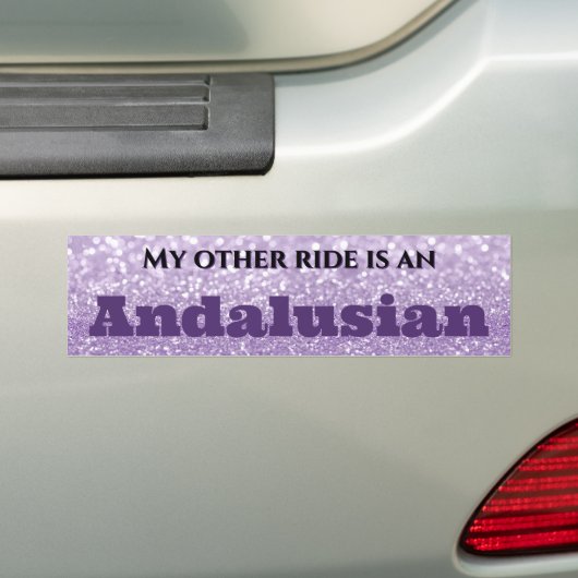 Lavender Glitter Personalized Bumpersticker (Op auto)