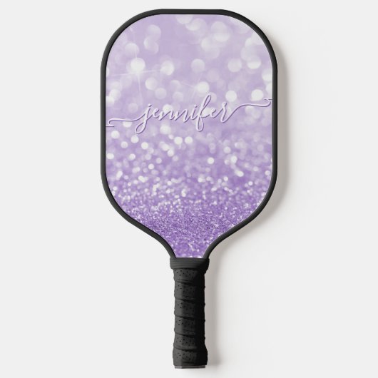 Lavender Glitter Pickleball Paddle (Voorkant)