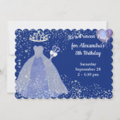 Lavender Glitter Princess Birthday Uitnodiging (Voorkant)