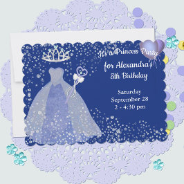 Lavender Glitter Princess Birthday Uitnodiging