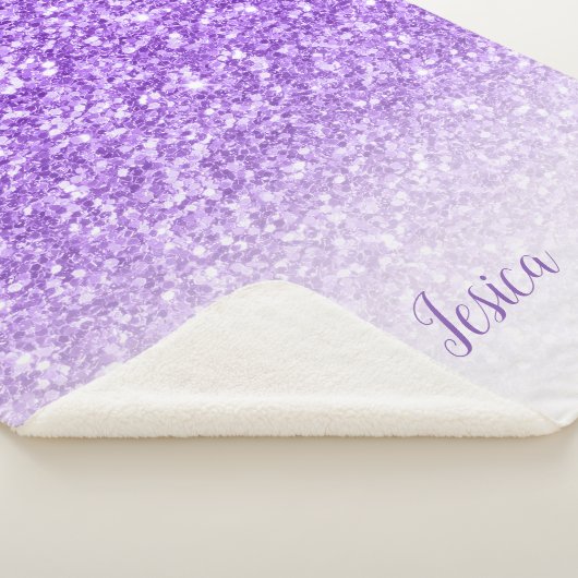 Lavender Glitter Sherpa Deken (3/4)