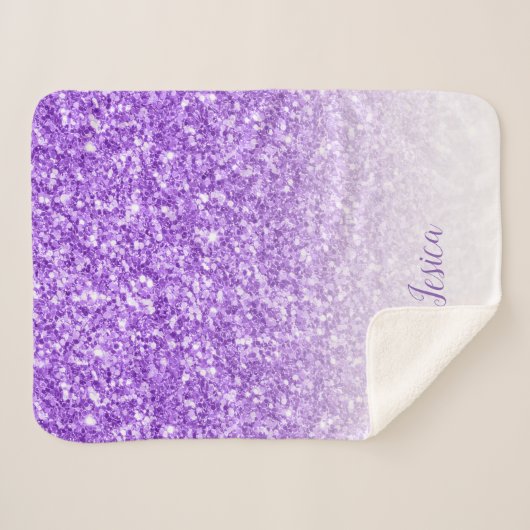 Lavender Glitter Sherpa Deken (Voorkant (horizontaal))