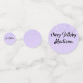 Lavender Glitter Sweet 16 Foto Sparkle Confetti (Achterkanten)