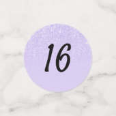 Lavender Glitter Sweet 16 Foto Sparkle Confetti (Kleine voorkant)