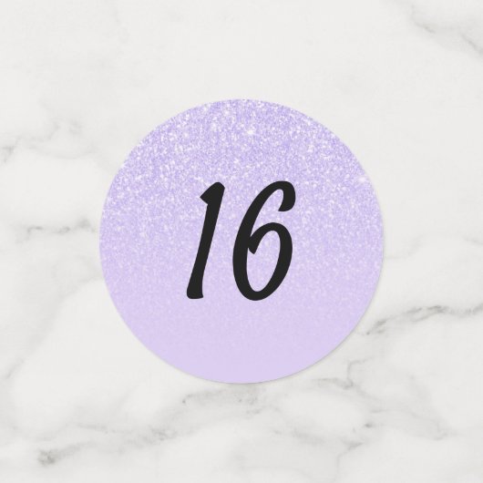 Lavender Glitter Sweet 16 Foto Sparkle Confetti (Kleine voorkant)
