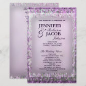 Lavender Glitter Wedding Programme (Voorkant / Achterkant)