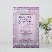 Lavender Glitter Wedding Programme (Staand voorkant)