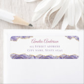 Lavender Gold Agate Return Address Labels (Insitu)