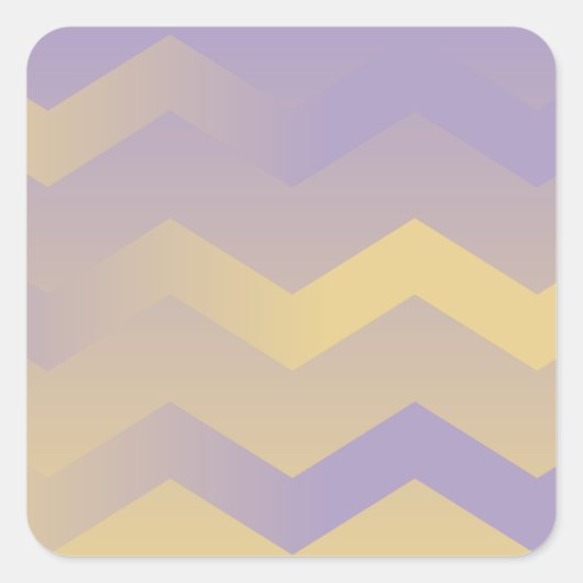 Lavender & Gold Chevron Envelope Stickers (Voorkant)