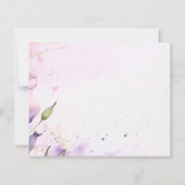 Lavender Gold Floral Wedding Save the Date (Achterkant)