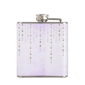 Lavender & Gold Glitter Let Bride Flask Heupfles (Achterkant)